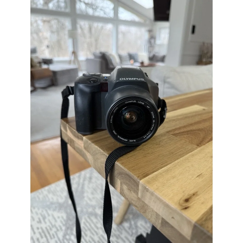 Olympus IS-10 Film Camera with 28-110mm Glass Aspherical AF Zoom Lens Flash